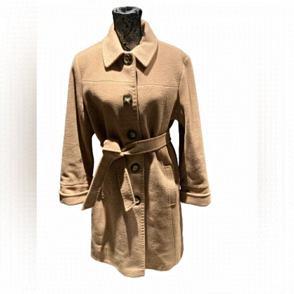 cleo Jackets & Blazers - 𝅺cleo - Women’s Wool Blend Pea Coat with Belt